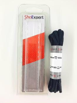  ShoExpert Шнурки средние вощеные (черные) х/б 100 см Арт. 3100-18 купить