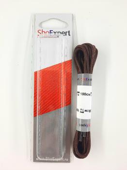 ShoExpert Шнурки тонкие вощеные (коричневые) х/б 100 см Арт. 0100-12 купить