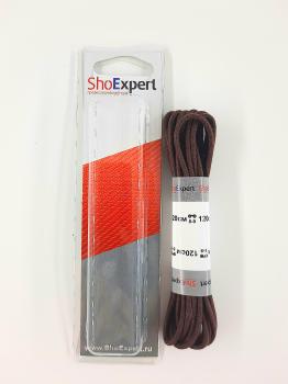  ShoExpert Шнурки тонкие вощеные (коричневые) х/б 120 см Арт. 0120-12 купить