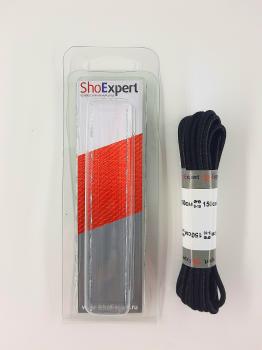  ShoExpert Шнурки тонкие вощеные (черные) х/б 150 см Арт. 0150-18 купить