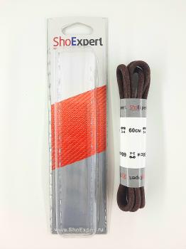  ShoExpert Шнурки толстые вощеные (коричневые) х/б 60 см Арт. 1060-12 купить