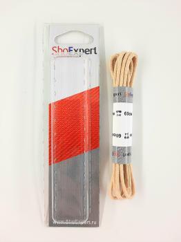 Шнурки тонкие вощеные (бежевые) х/б 60 см Арт. 0060-02