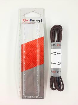 Шнурки тонкие вощеные (коричневые) х/б 60 см Арт. 0060-12