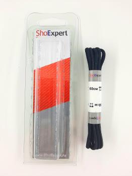  ShoExpert Шнурки тонкие вощеные (черные) х/б 60 см Арт. 0060-18 купить
