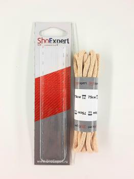  ShoExpert Шнурки средние вощеные (бежевые) х/б 75 см Арт. 3075-02 купить