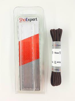  ShoExpert Шнурки средние вощеные (коричневые) х/б 75 см Арт. 3075-12 купить