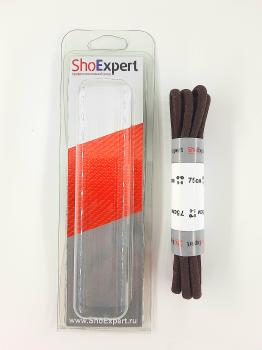  ShoExpert Шнурки толстые вощеные (коричневые) х/б 75 см Арт. 1075-12 купить