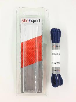 Шнурки тонкие вощеные (темно-синие) х/б 75 см Арт. 0075-67