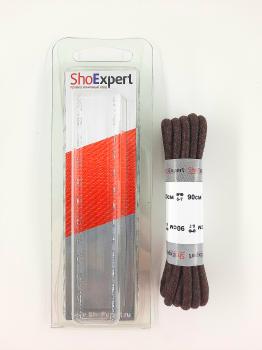 Шнурки средние вощеные (коричневые) х/б 90 см Арт. 3090-12