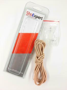  ShoExpert Эластичные шнурки средние (бежевые) 120 см Арт. 4120-02 купить