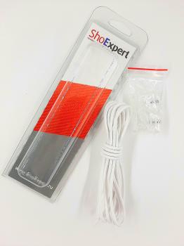  ShoExpert Эластичные шнурки средние (белые) 120 см Арт. 4120-24 купить